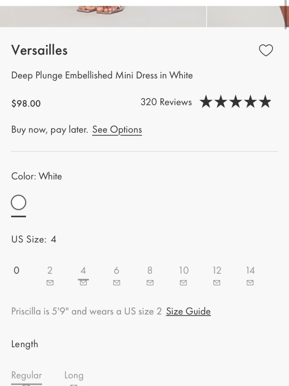 Oh Polly Versailles Deep Plunge Embellished Mini Dress in White - Picture 4 of 7